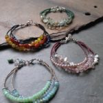 Multi strand stone bracelets