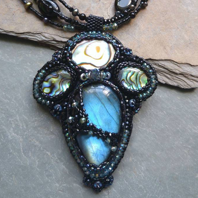 Mermaid Abalone and Labradorite Necklace